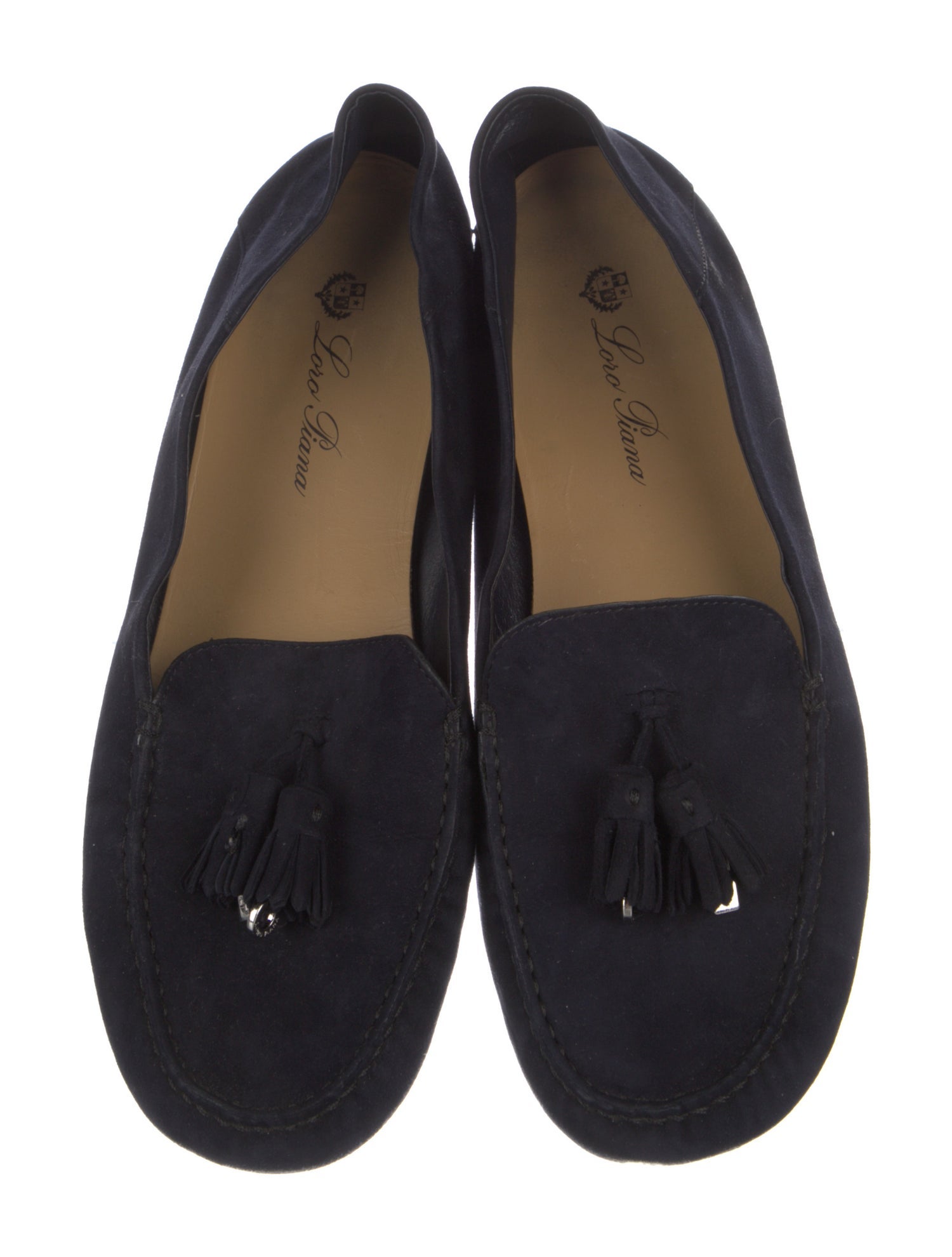 Loro Piana Dot Sole Suede Loafers